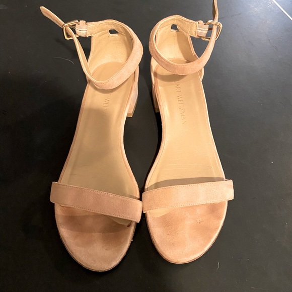 Stuart Weitzman pink suede sandals - Picture 1 of 4